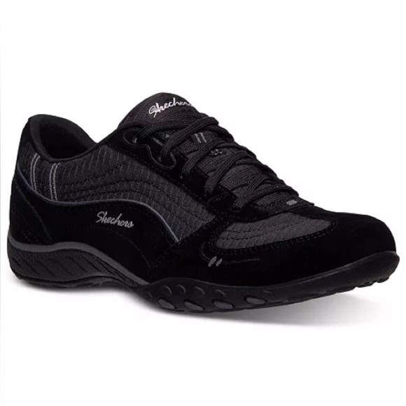 Skechers Black Relaxed Fit Breathe Easy Just Relax Memory Foam Size 10 - Picture 1 of 8